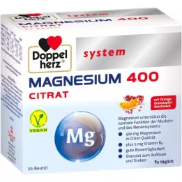 DOPPELHERZ Granuli di sistema di magnesio 400 citrato, 20 pz