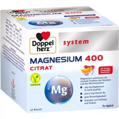 DOPPELHERZ Granuli di sistema di magnesio 400 citrato, 40 pz