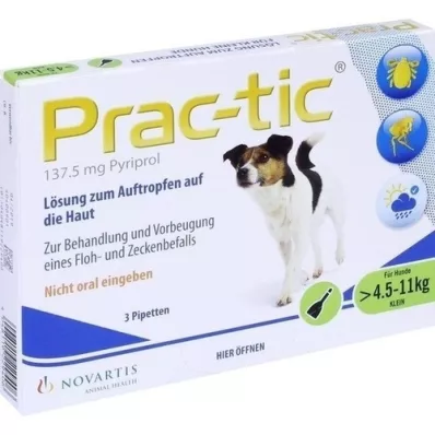 PRAC tic f.cani di piccola taglia 4,5-11 kg pip. monodose 3 pz