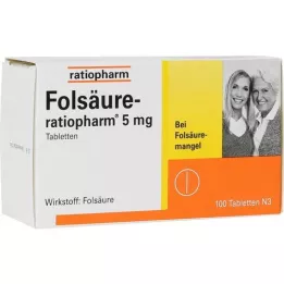FOLSÄURE-RATIOPHARM compresse da 5 mg, 100 pz