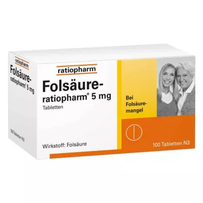 FOLSÄURE-RATIOPHARM compresse da 5 mg, 100 pz FOLSÄURE-RATIOPHARM compresse da 5 mg, 100 pz