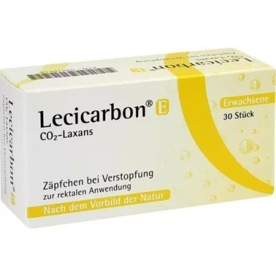 LECICARBON E CO2 Laxans supposte per adulti, 30 pz