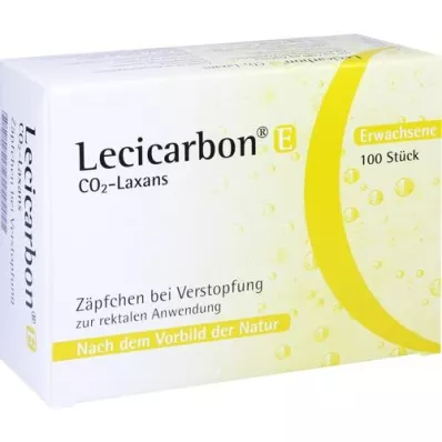 LECICARBON E CO2 Laxans supposte per adulti, 100 pz