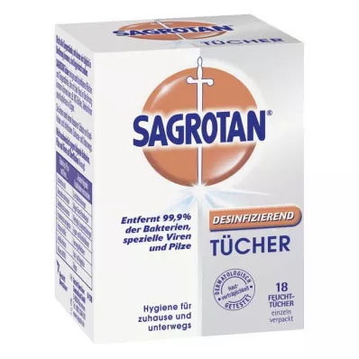 SAGROTAN Salviette disinfettanti, 18 pezzi
