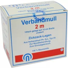 VERBANDMULL 2x1 m zigzag BW 20/100 non sterile, 1 pz