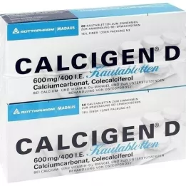 CALCIGEN D 600 mg/400 U.I. Compresse masticabili, 120 pz