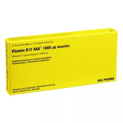 VITAMIN B12 AAA 1000 fiale μg, 10X1 ml VITAMIN B12 AAA 1000 fiale μg, 10X1 ml