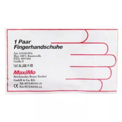 Guanti in cotone taglia 8 extra lunghezza, 2 pezzi