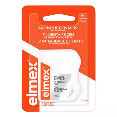 ELMEX Filo interdentale cerato con fluoruro di ammina, 50 m