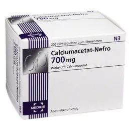 CALCIUMACETAT NEFRO 700 mg compresse rivestite con film, 200 pezzi