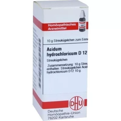 ACIDUM HYDROCHLORICUM D 12 globuli, 10 g