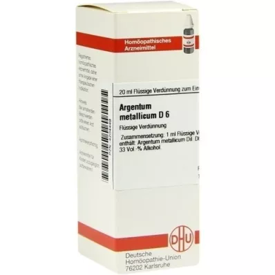 ARGENTUM METALLICUM D 6 Diluizione, 20 ml