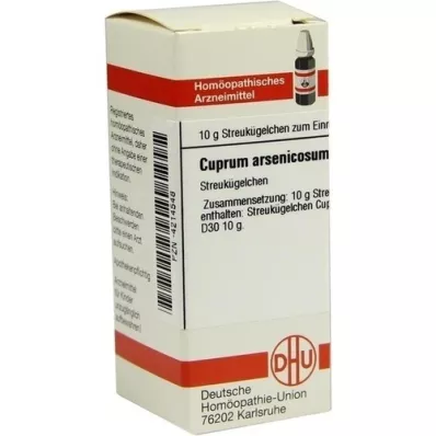 CUPRUM ARSENICOSUM D 30 globuli, 10 g