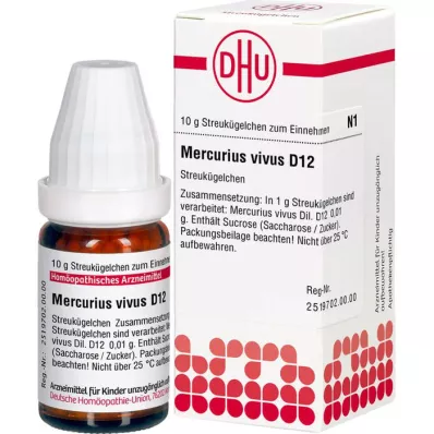 MERCURIUS VIVUS D 12 globuli, 10 g