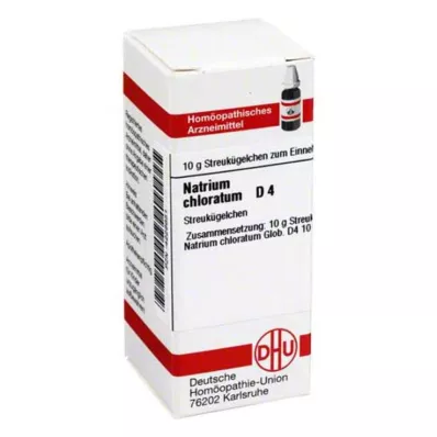 NATRIUM CHLORATUM D 4 globuli, 10 g