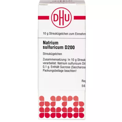 NATRIUM SULFURICUM D 200 globuli, 10 g