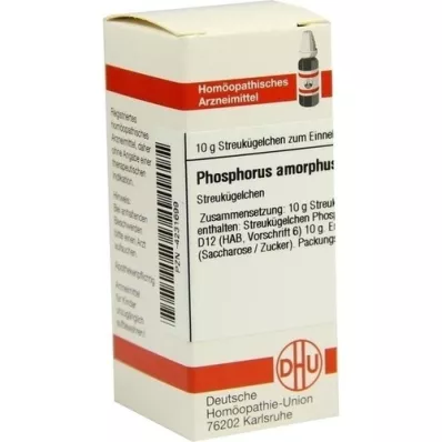 PHOSPHORUS AMORPHUS D 12 globuli, 10 g