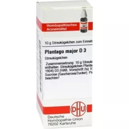 PLANTAGO MAJOR D 3 globuli, 10 g