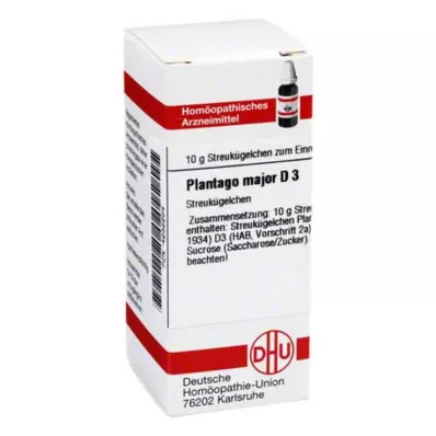 PLANTAGO MAJOR D 3 globuli, 10 g