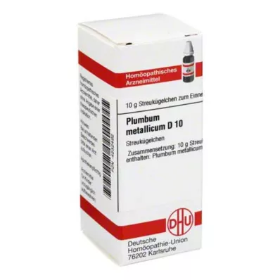 PLUMBUM METALLICUM D 10 globuli, 10 g