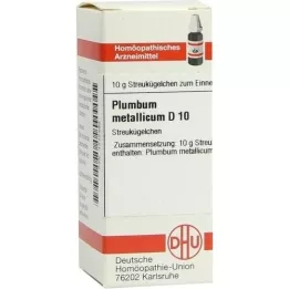 PLUMBUM METALLICUM D 10 globuli, 10 g