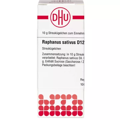 RAPHANUS SATIVUS D 12 globuli, 10 g