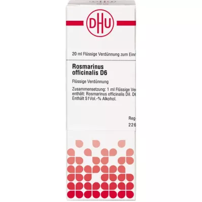 ROSMARINUS OFFICINALIS D 6 Diluizione, 20 ml