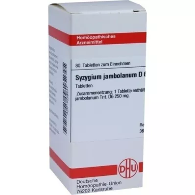 SYZYGIUM JAMBOLANUM D 6 compresse, 80 pz