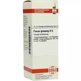 PANAX GINSENG D 6 Diluizione, 20 ml