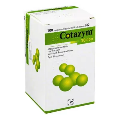 Cotazym 20.000 pellet capsule gastroresistenti, 100 pezzi Cotazym 20.000 pellet capsule gastroresistenti, 100 pezzi
