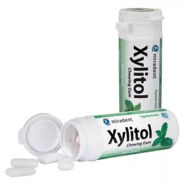 MIRADENT Gomma da masticare allo xilitolo, menta, 30 pezzi