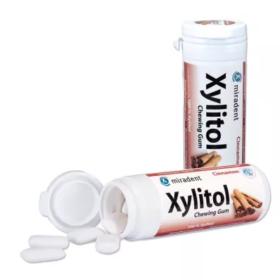 MIRADENT Gomma da masticare allo Xilitolo Cannella, 30 pz MIRADENT Gomma da masticare allo Xilitolo Cannella, 30 pz