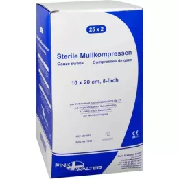MULLKOMPRESSEN 10x20 cm sterile 8x, 25X2 pz
