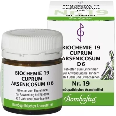 BIOCHEMIE 19 Cuprum arsenicosum D 6 compresse, 80 pz