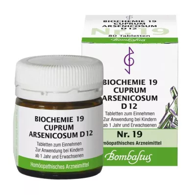 Biochimica 19 Cuprum arsenicosum D 12 compresse, 80 pz