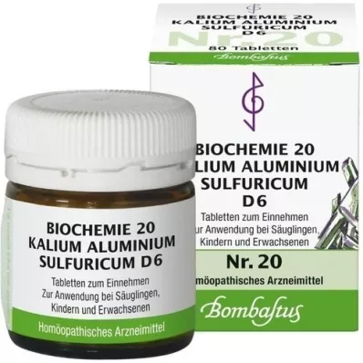 BIOCHEMIE 20 Kalium aluminium sulphuricum D 6 tbl, 80 pc