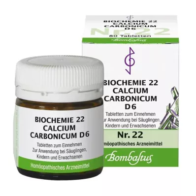 Biochimica 22 Calcio carbonico D 6 compresse, 80 pz Biochimica 22 Calcio carbonico D 6 compresse, 80 pz