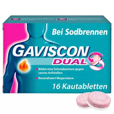 GAVISCON Dual 250mg/106,5mg/187,5mg Compresse masticabili, 16 pz
