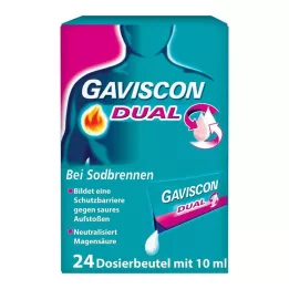 GAVISCON Dual 500mg/213mg/325mg Suspens.in busta, 24X10 ml