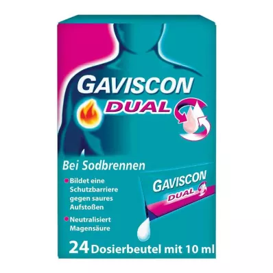GAVISCON Dual 500mg/213mg/325mg Suspens.in busta, 24X10 ml GAVISCON Dual 500mg/213mg/325mg Suspens.in busta, 24X10 ml