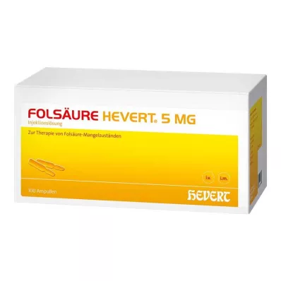 FOLSÄURE HEVERT Fiale da 5 mg, 100 pz