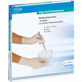 HÖGA-KOMPRESSEN 10x10 cm sterile 8x, 5X2 pz