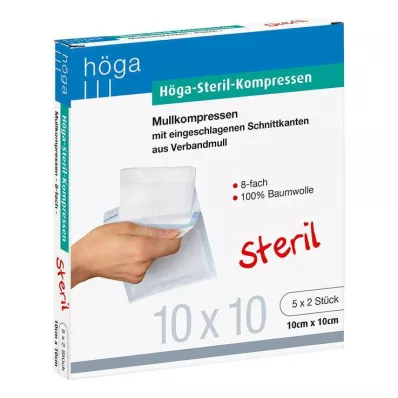 HÖGA-KOMPRESSEN 10x10 cm sterile 8x, 5X2 pz