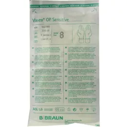VASCO OP Guanti sensibili, sterili, senza polvere, misura 8.0, 2 pz