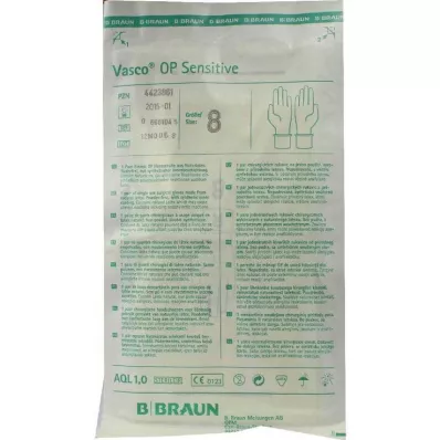 VASCO OP Guanti sensibili, sterili, senza polvere, misura 8.0, 2 pz VASCO OP Guanti sensibili, sterili, senza polvere, misura 8.0, 2 pz