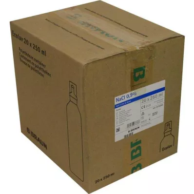 Soluzione salina 0,9% B.Braun SPÜLLÖSUNG Ecolav, 20X250 ml Soluzione salina 0,9% B.Braun SPÜLLÖSUNG Ecolav, 20X250 ml