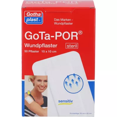 GOTA-POR Cerotto sterile per ferite 100x150 mm, 50 pz