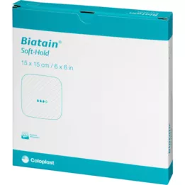 BIATAIN Medicazione in schiuma 15x15 cm delicatamente adesiva, 5 pz