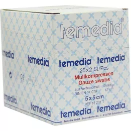 MULLKOMPRESSEN 5x5 cm sterile 12 pieghe 17 fili, 50 pz