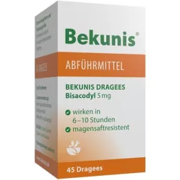 BEKUNIS Dragees Bisacodyl 5 mg compresse rivestite con enterici, 45 pz